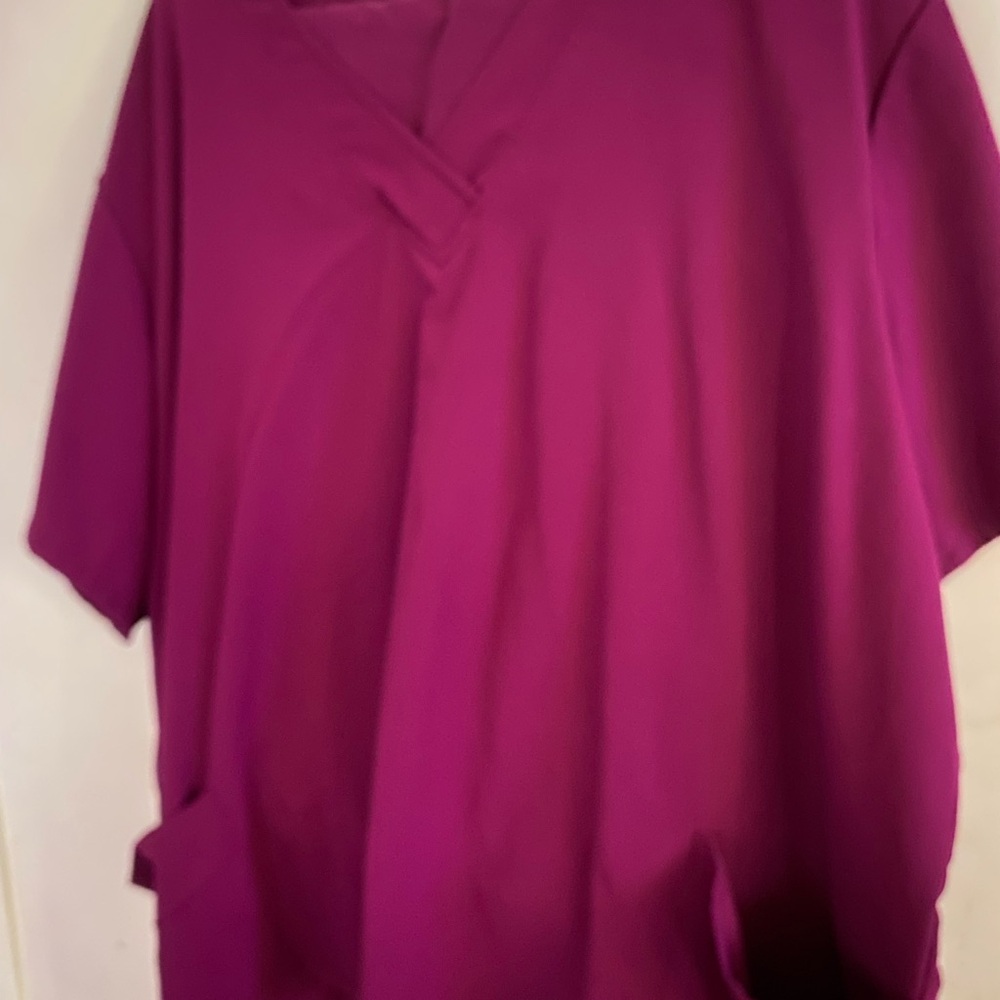 Women's V-Neck plumbery scrub Top and bottom set 5x